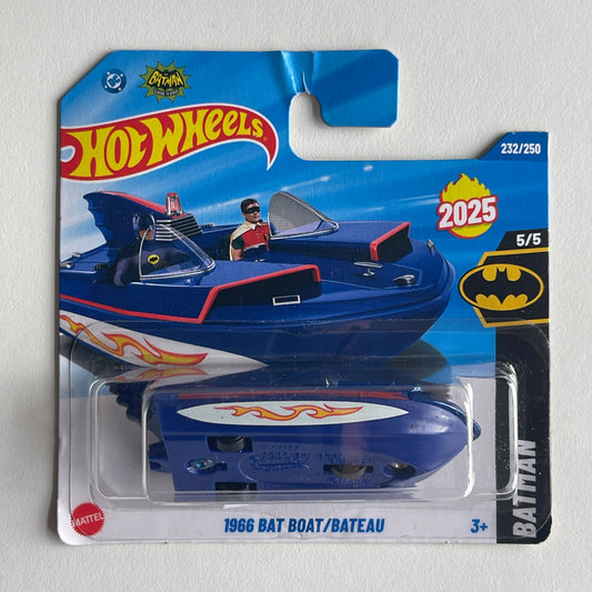 Hot Wheels 1966 Bat Boat (Blue) Short Card (Damaged) Batman 232/250