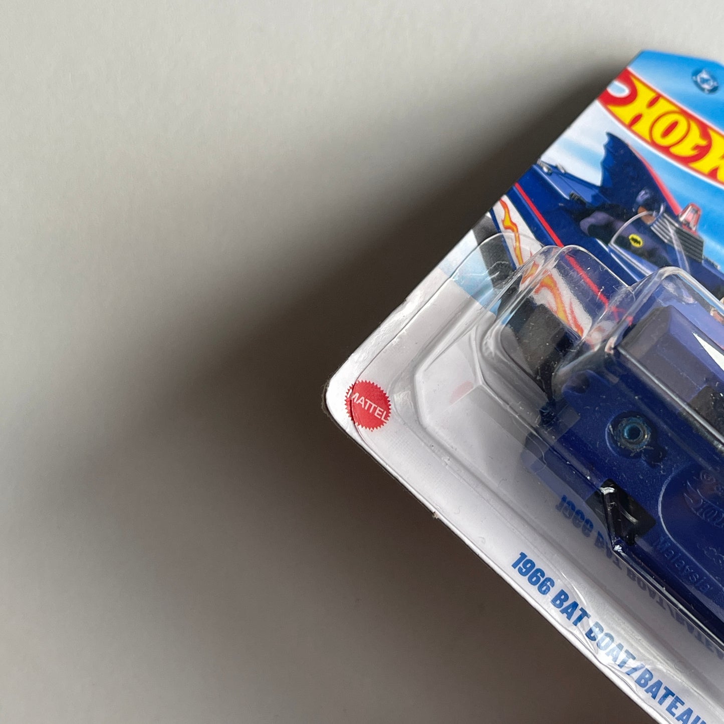 Hot Wheels 1966 Bat Boat (Blue) Short Card (Damaged) Batman 232/250