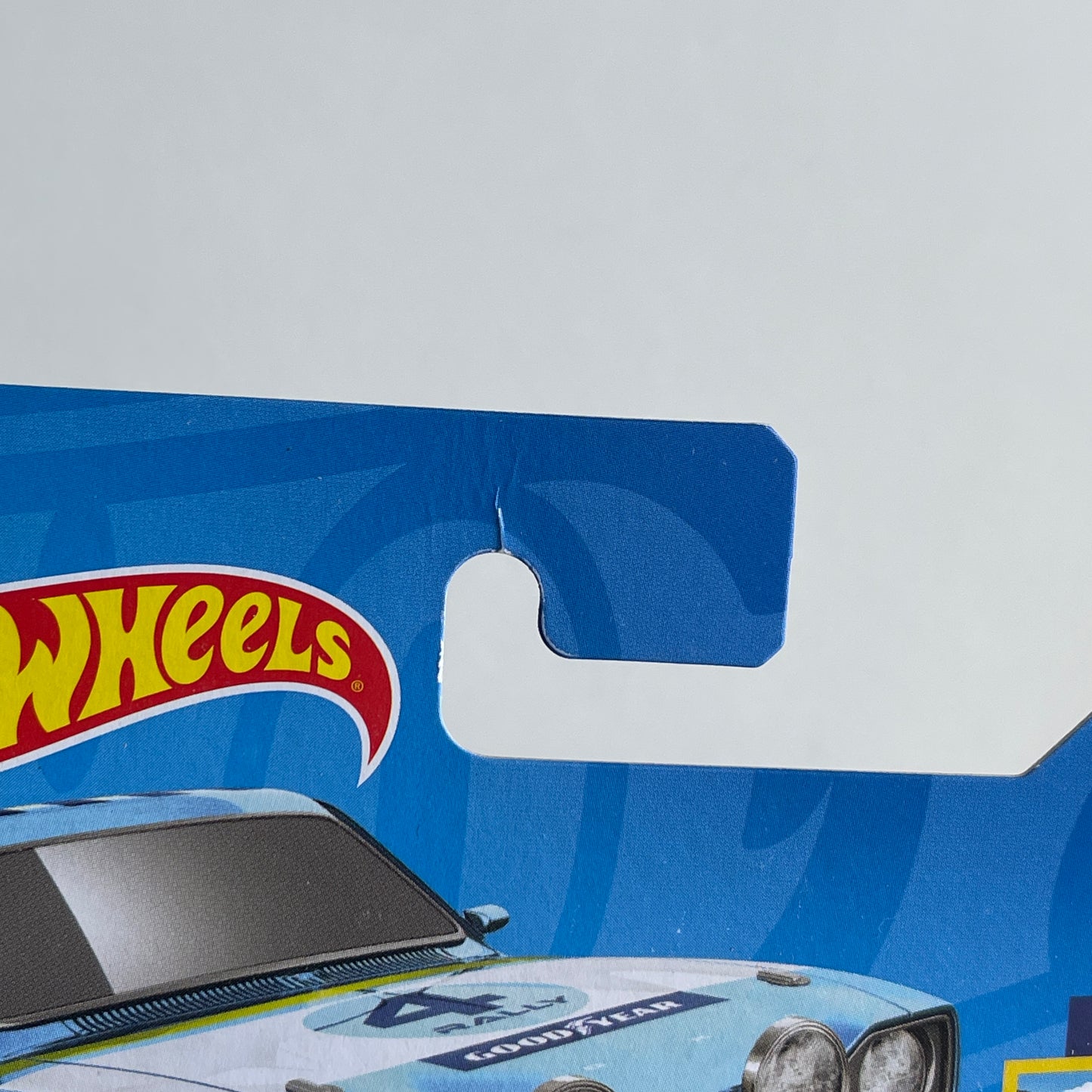 Hot Wheels '70 Ford Escort RS1600 (Blue) Short Card (Damaged) Rally Champs 244/250