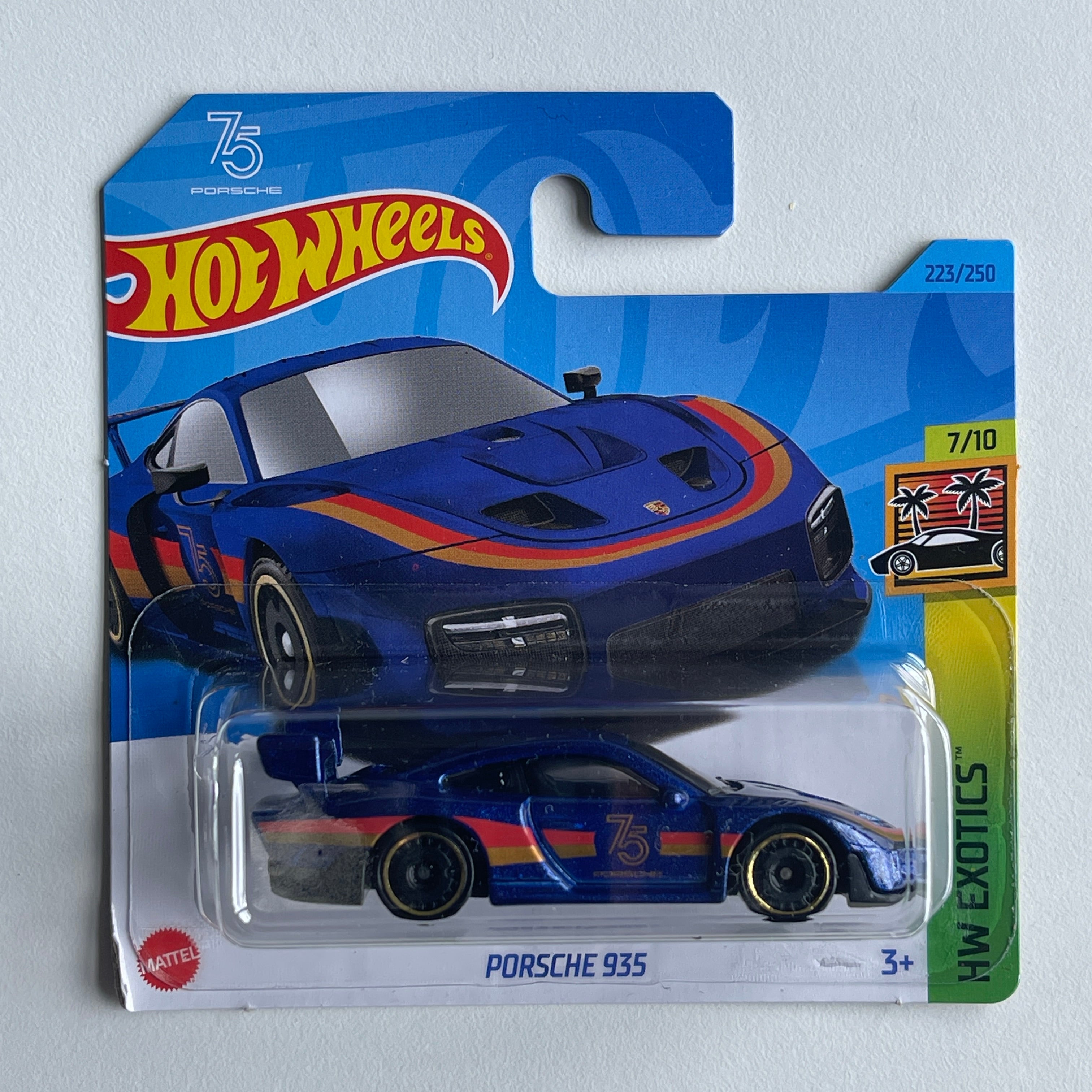ブルー様♡ Hot Wheels Porsche 935 (Blue) Short Card (Damaged) HW Exotics 223