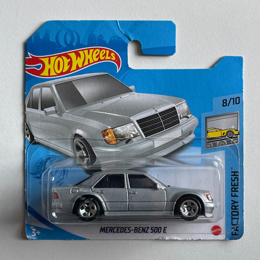 Hot Wheels Mercedes-Benz 500 E (Grey) Short Card (Damaged) Factory Fresh 145/250