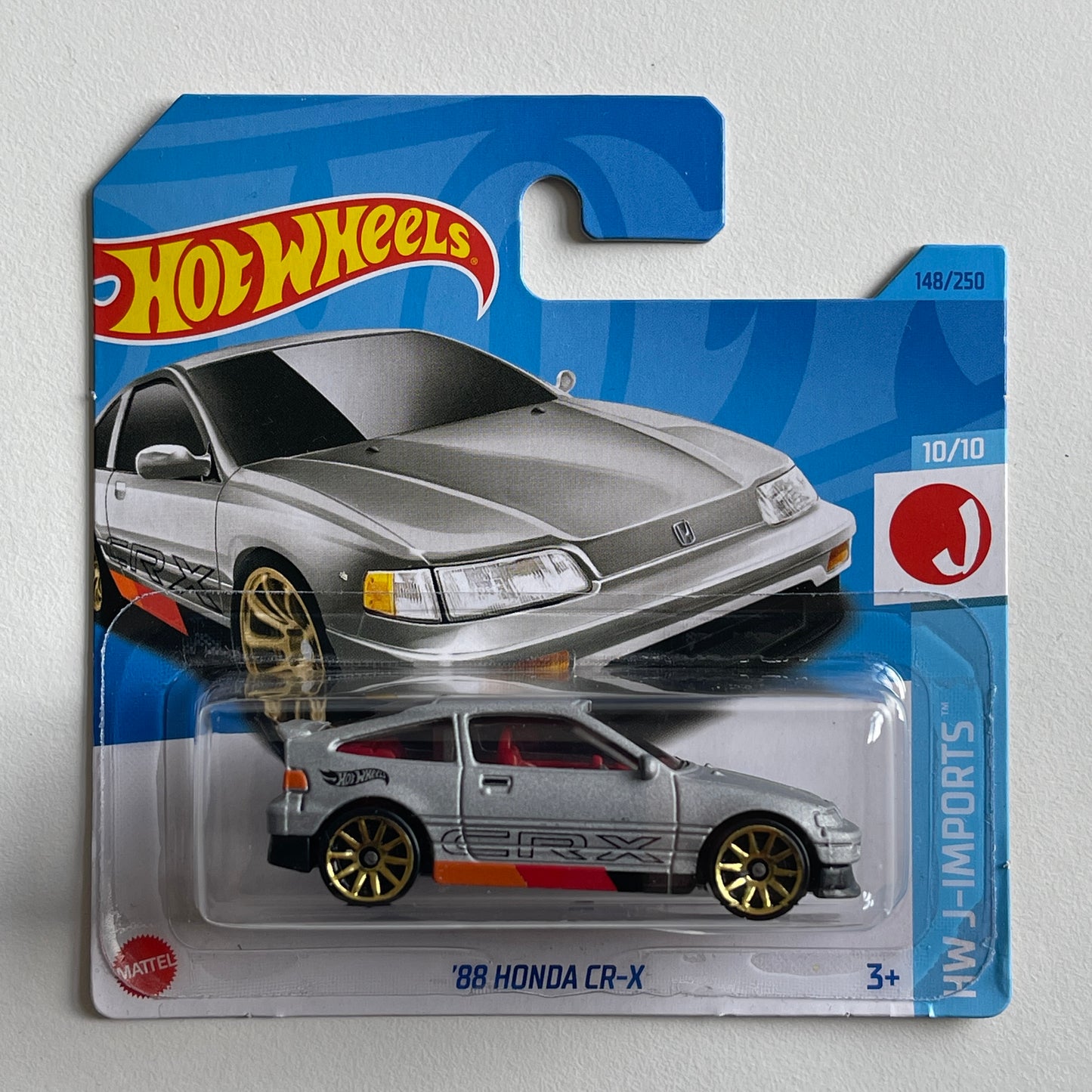 Hot Wheels '88 Honda CR-X (Grey) Short Card HW J-Imports 148/250