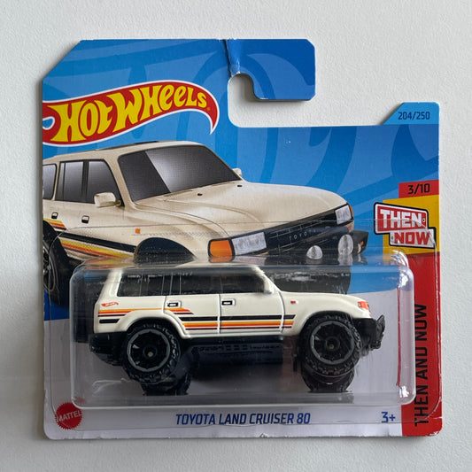 Hot Wheels Toyota Land Cruiser 80 (Beige) Short Card (Damaged) Then and Now 204/250