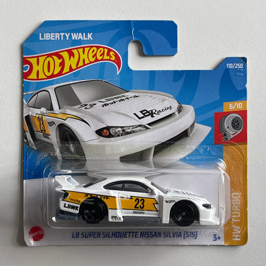 Hot Wheels LB Super Silhouette Nissan Silvia (S15) (White) Short Card (Damaged) HW Turbo 110/250