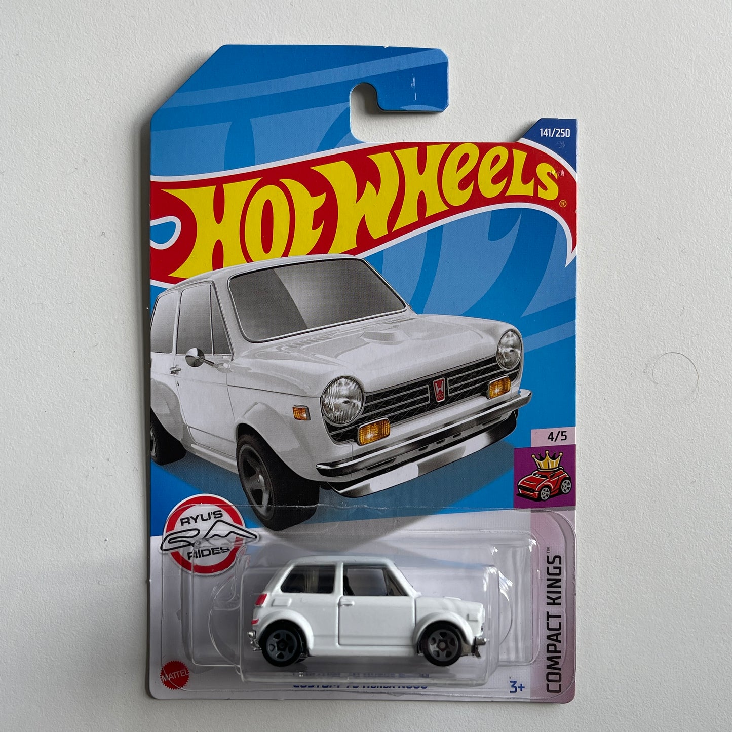 Hot Wheels Custom '70 Honda N600 (White) Long Card Compact Kings 141/250