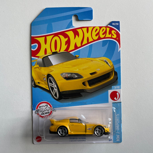 Hot Wheels Honda S2000 (Yellow) Long Card (Damaged) HW J-Imports 118/250