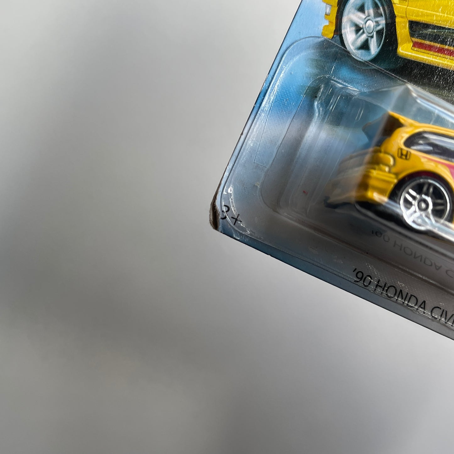 Hot Wheels '90 Honda Civic EF (Yellow) Long Card (Damaged) Honda Series 2/8