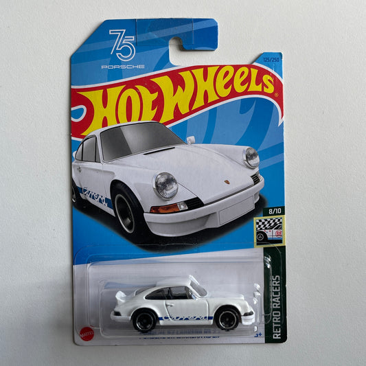 Hot Wheels Porsche 911 Carrera RS 2.7 (White) Long Card (Damaged) Retro Racers 125/250