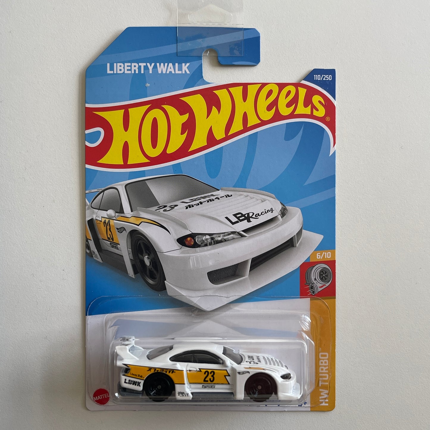 Hot Wheels LB Super Silhouette Nissan Silvia (S15) (White) Long Card (Damaged) HW Turbo 110/250