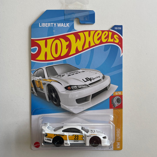 Hot Wheels LB Super Silhouette Nissan Silvia (S15) (White) Long Card (Damaged) HW Turbo 110/250