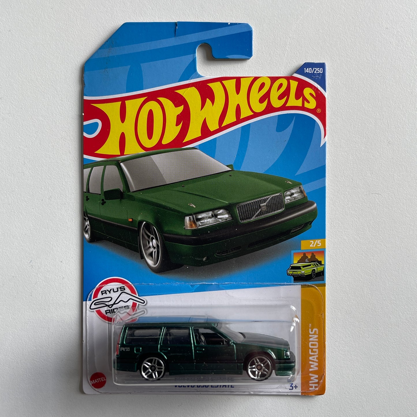 Hot Wheels Volvo 850 Estate (Green) Long Card (Damaged) HW Wagons 140/250