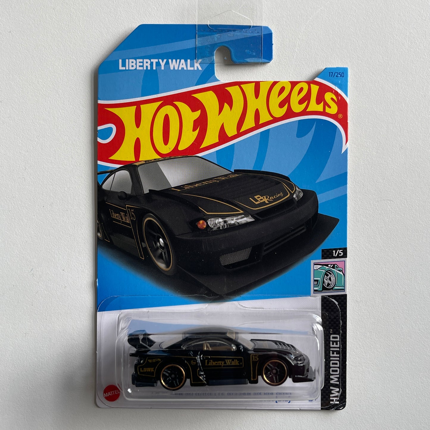 Hot Wheels LB Super Silhouette Nissan Silvia (Black) Long Card (Damaged) HW Modified 17/250