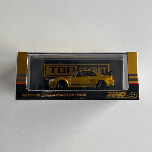 Inno64 Nissan Skyline GT-R (R34) Top Secret Tokyo Auto Salon 2024 Malysia Diecast Expo 2024 Special Edition