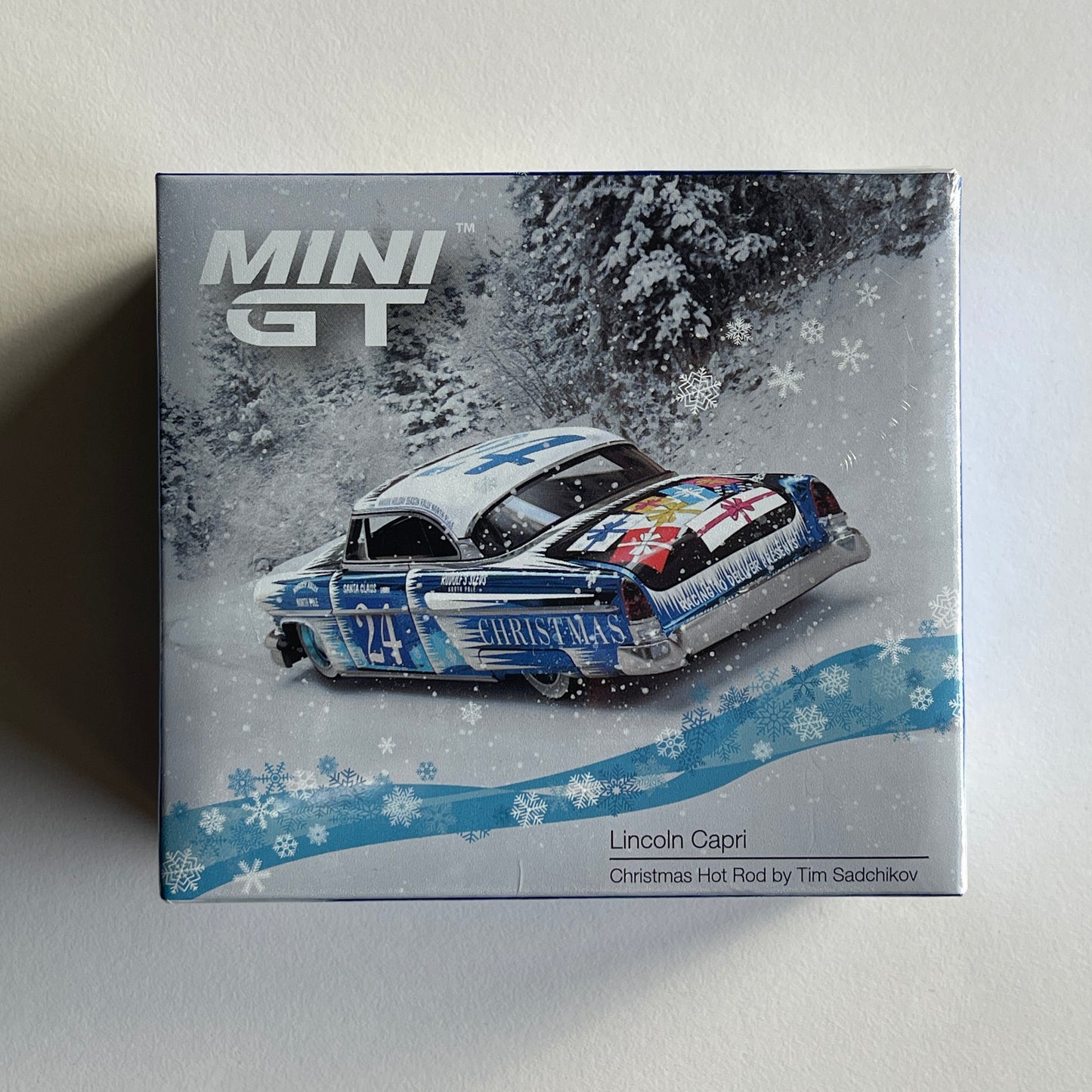 MiniGT #888 Lincoln Capri Christmas Hot Rod by Tim Sadchikov 2024 Christmas Edition