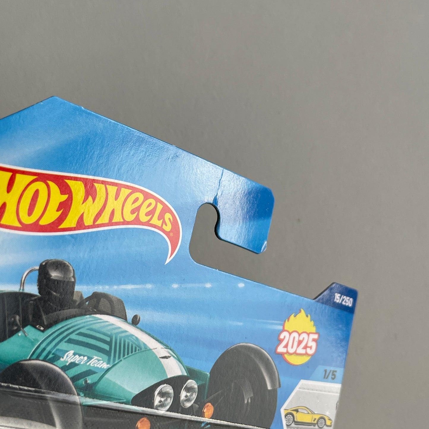 Hot Wheels Morgan Super 3 (Blue) Short Card (Damaged) Factory Fresh 15/250