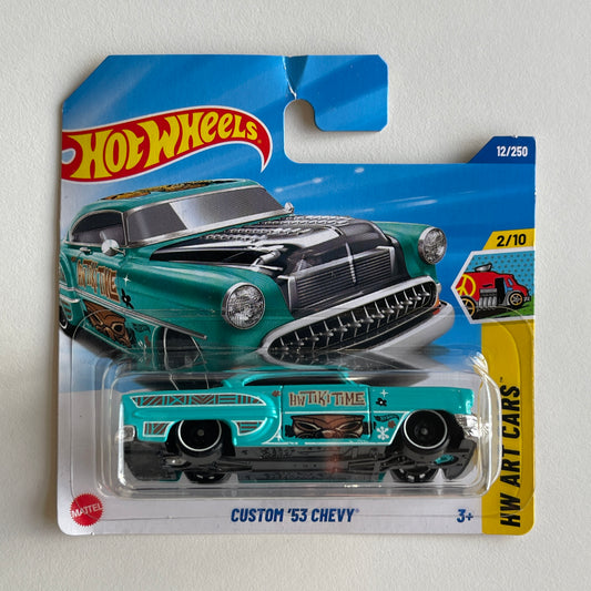 Hot Wheels Custom '53 Chevy (Green) Short Card (Damaged) HW Art Cars 12/250