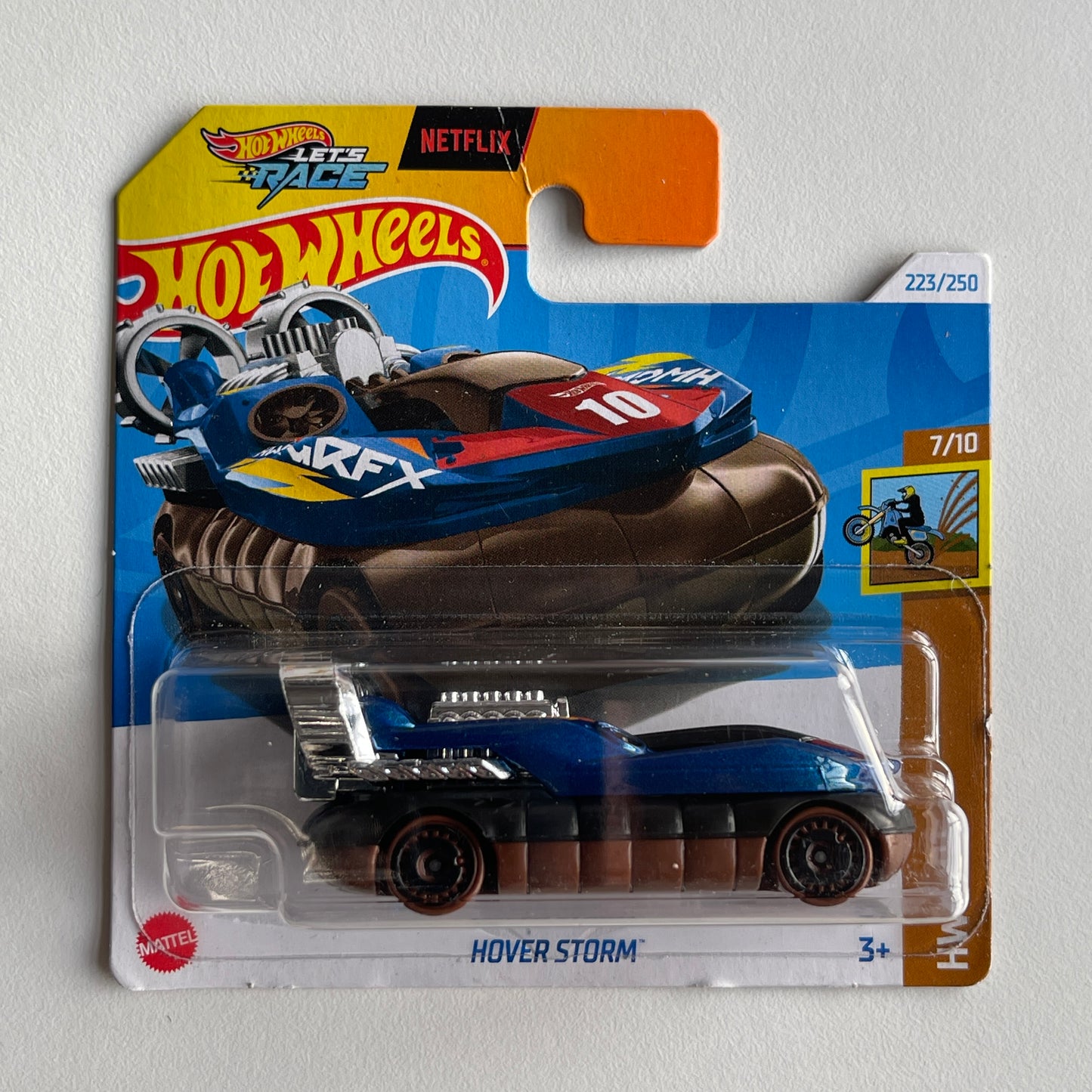 Hot Wheels Hover Storm (Blue) Short Card (Damaged) HW Dirt 223/250