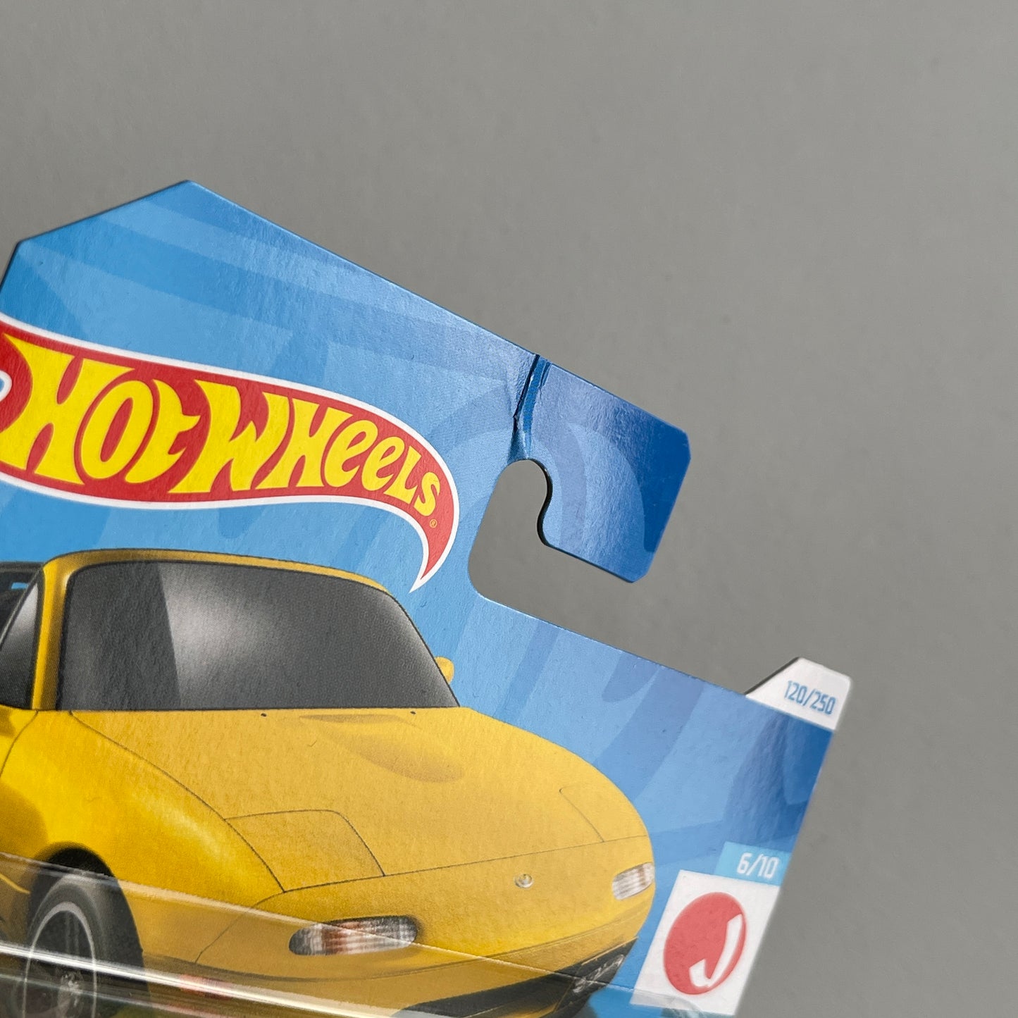 Hot Wheels '91 Mazda MX-5 Miata (Yellow) Short Card (Damaged) HW J-Imports 120/250