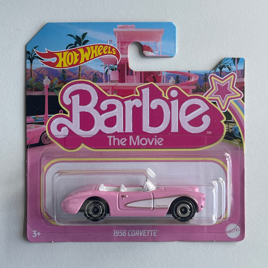 Hot Wheels Barbie The Movie 1956 Corvette (Pink) Short Card (Damaged) Alternative Card