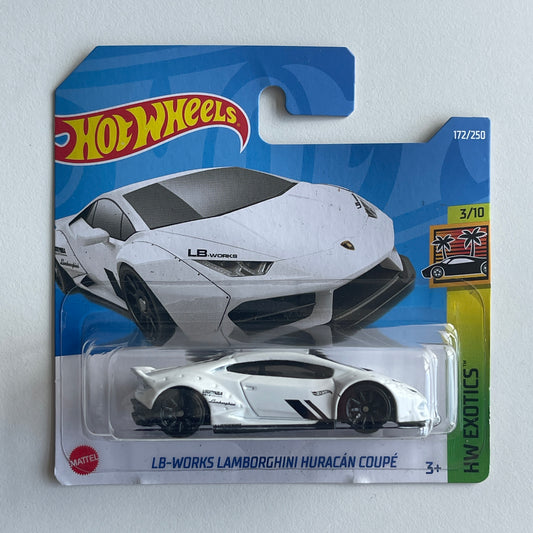 Hot Wheels LB-Works Lamborghini Huracan Coupe (White) Short Card (Damaged) HW Exotics 172/250