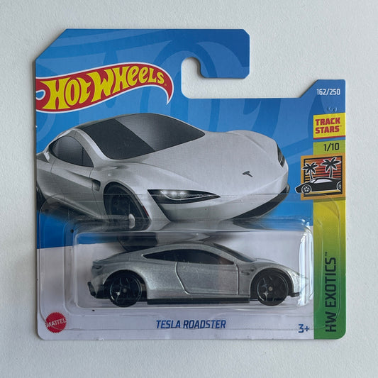 Hot Wheels Tesla Roadster (Grey) Short Card HW Exotics 162/250