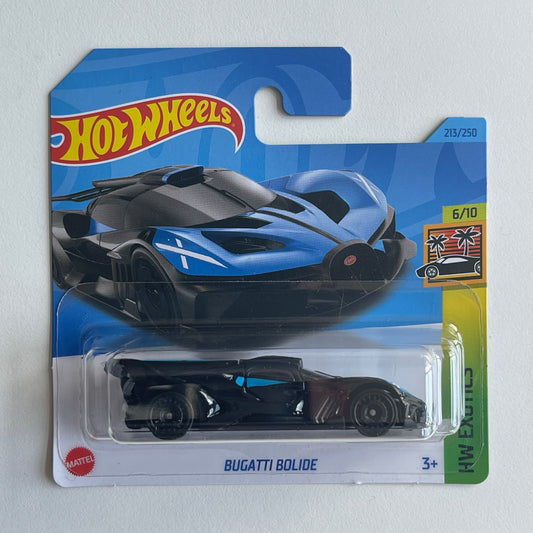 Hot Wheels Bugatti Bolide (Black/Blue) Short Card HW Exotics 213/250