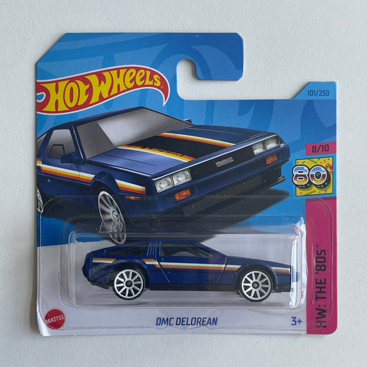 Hot Wheels DMC DeLorean (Dark Blue) Short Card (Damaged) HW: The '80s 101/250