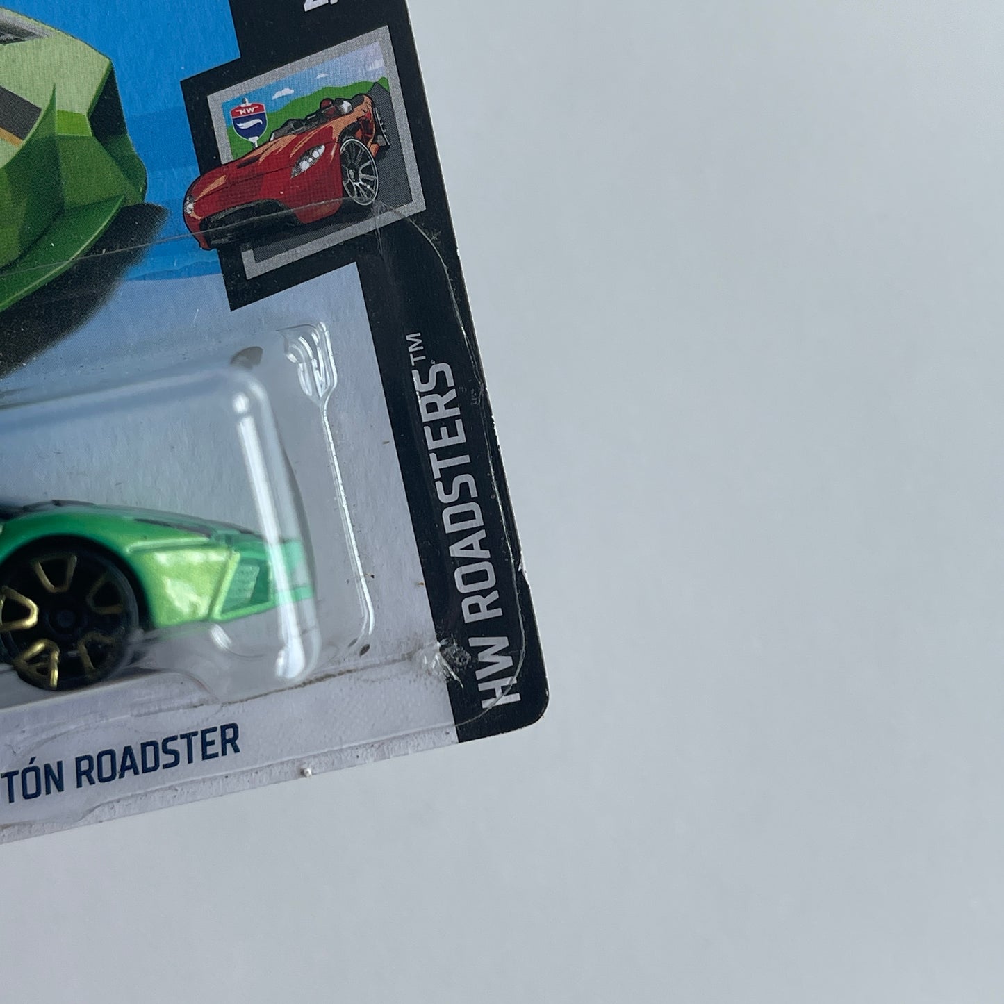 Hot Wheels Lamborghini Reventon Roadster (Green) Short Card (Damaged) HW Roadsters 18/250