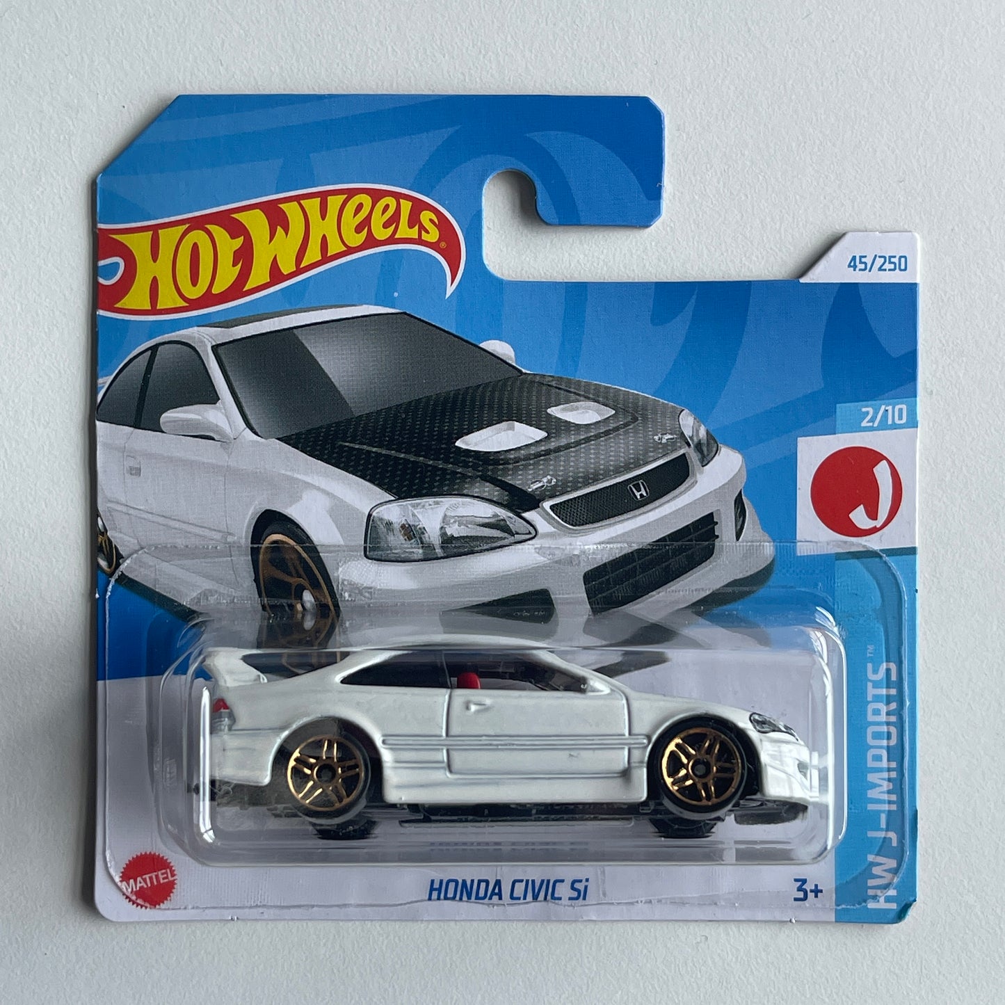 Hot Wheels Honda Civic SI (White) Short Card (Damaged) HW J-Imports 45/250