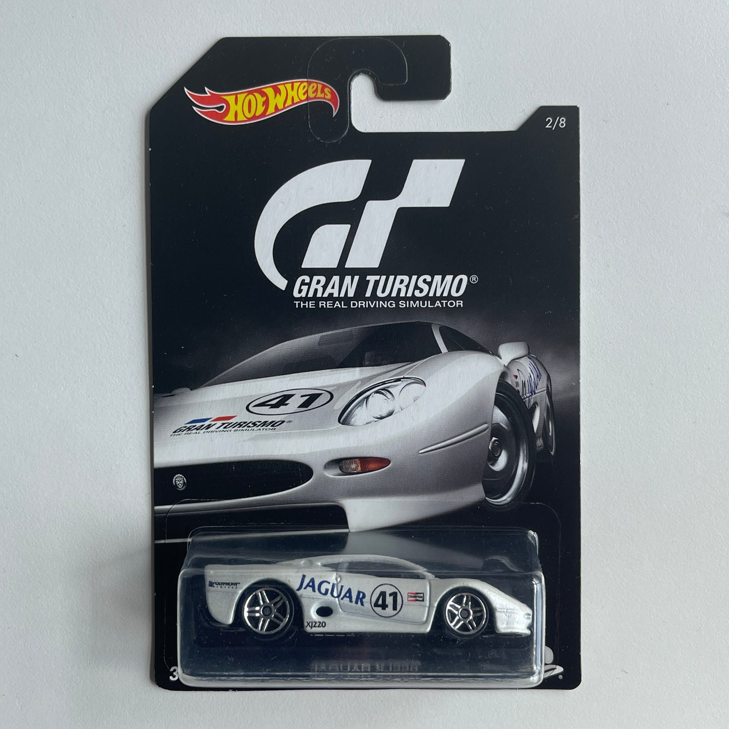 Hot Wheels Jaguar XJ220 (White) Long Card Gran Turismo Series 2/8