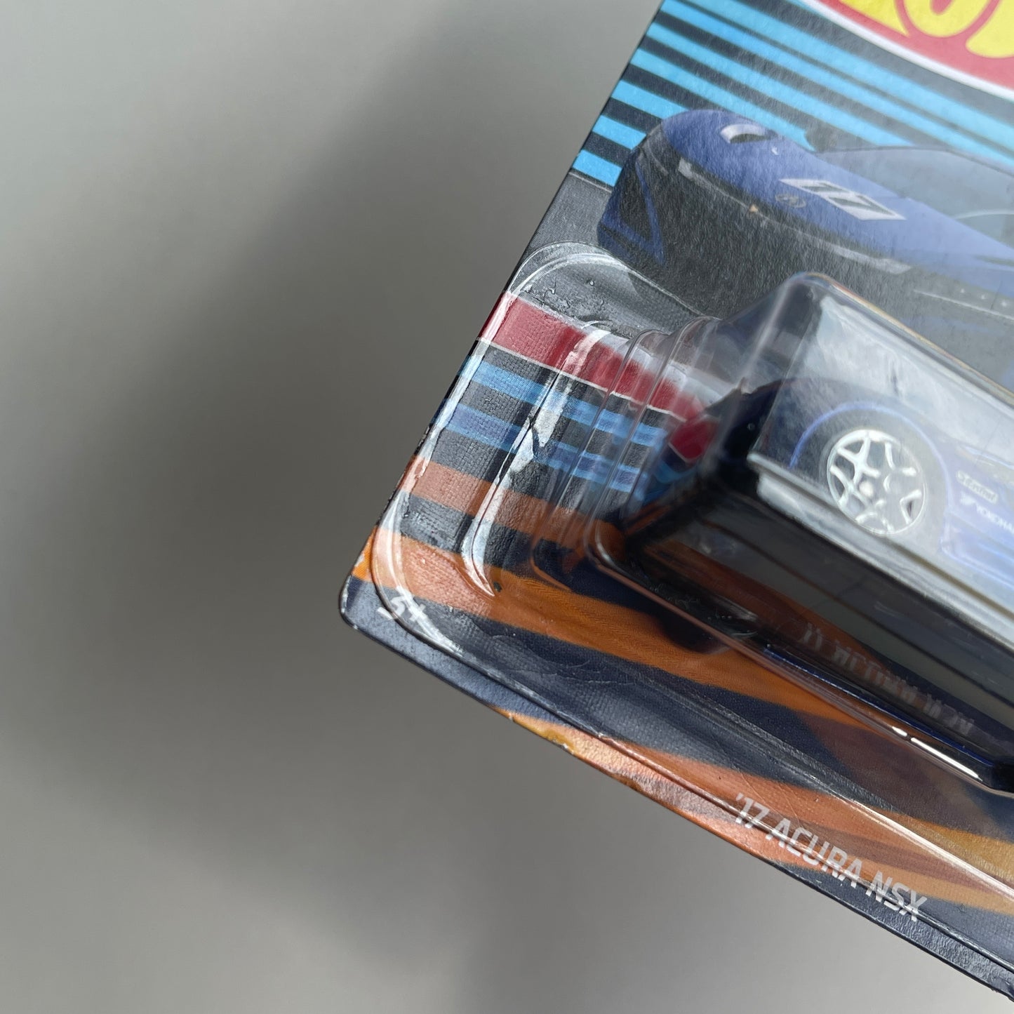 Hot Wheels '17 Acura NSX (Blue) Long Card (Damaged) Racing Circuit Series 3/5