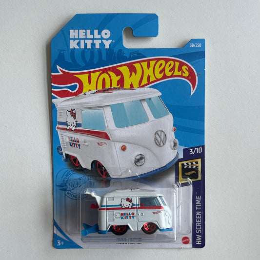 Hot Wheels Kool Kombi (White Hello Kitty) Long Card HW Screen Time 38/250