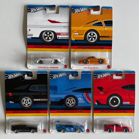 Hot Wheels 2024 Porsche Celebration Set of 5 Cars