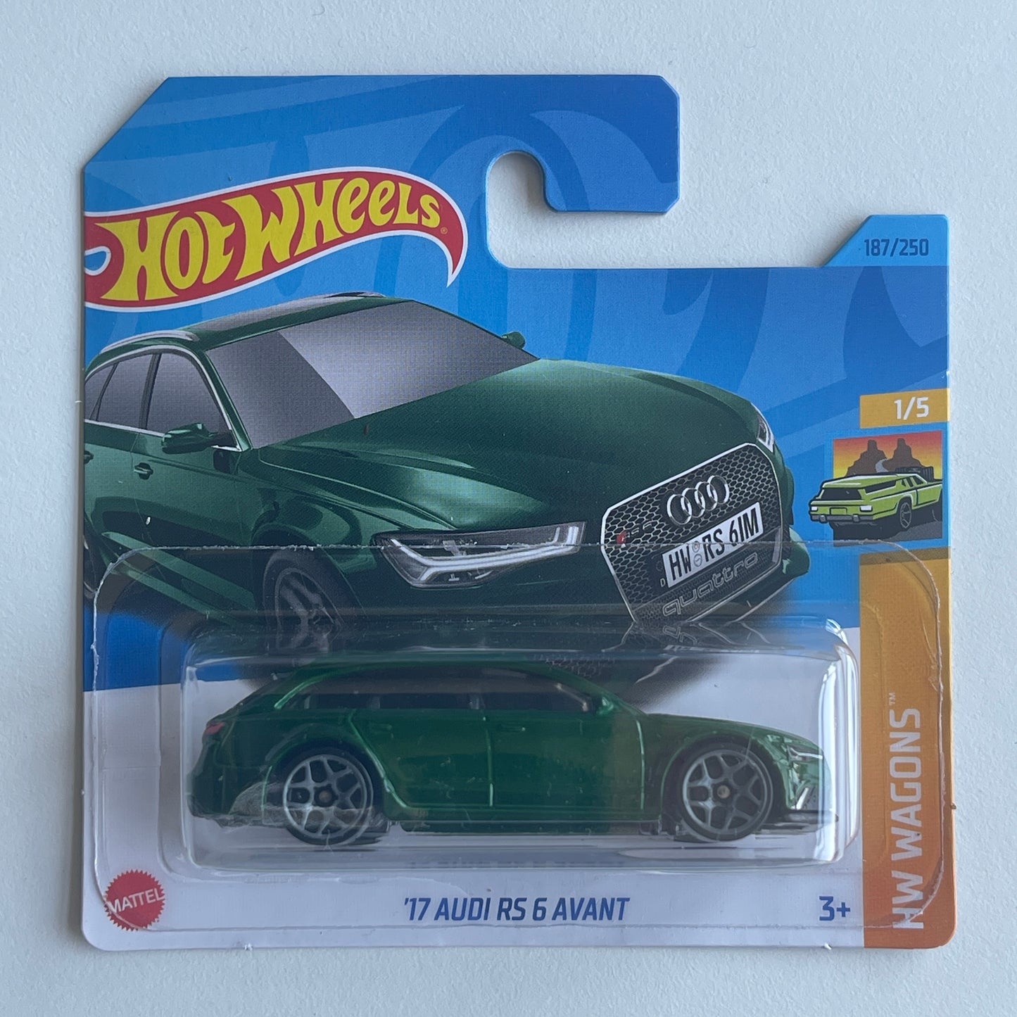 Hot Wheels '17 Audi RS 6 Avant (Green) Short Card HW Wagons 187/250