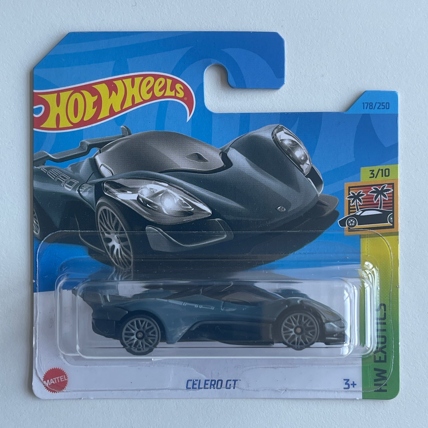 Hot Wheels Celero GT (Grey) Short Card HW Exotics 178/250