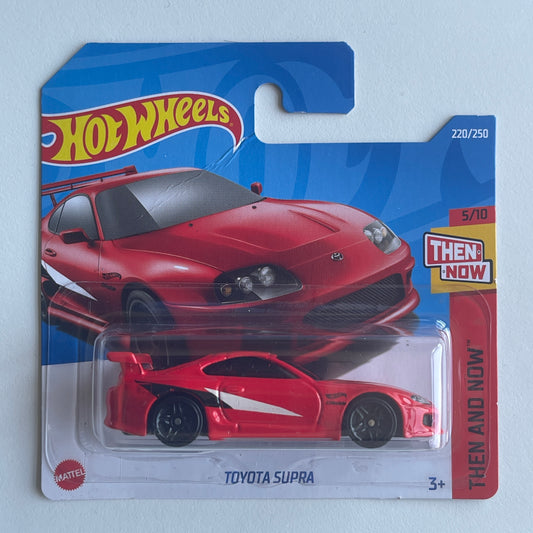 Hot Wheels Toyota Supra (Red) Short Card (Damaged) Then And Now 220/250