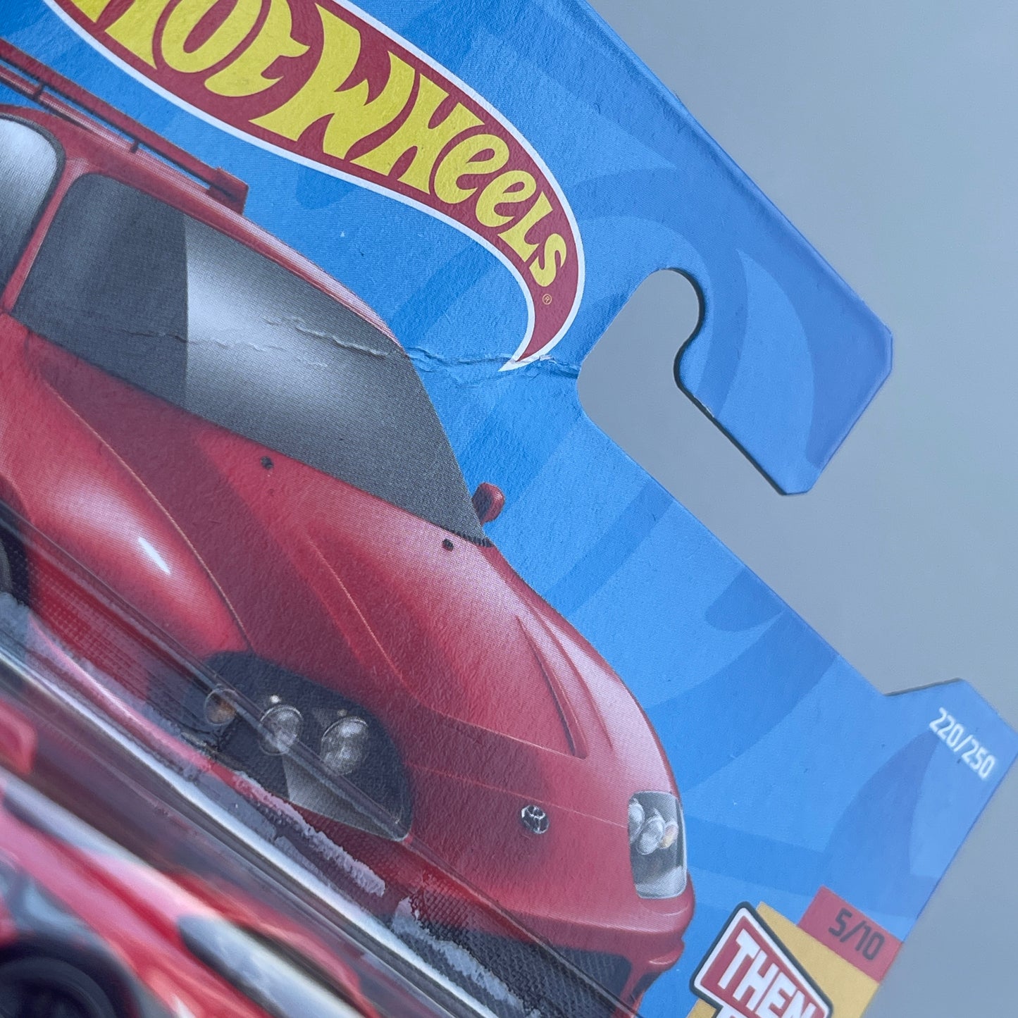 Hot Wheels Toyota Supra (Red) Short Card (Damaged) Then And Now 220/250