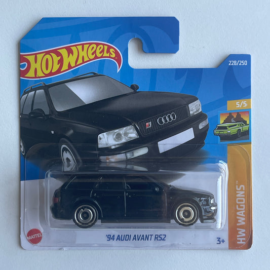 Hot Wheels '94 Audi Avant RS2 (Black) Short Card (Damaged) HW Wagons 228/250