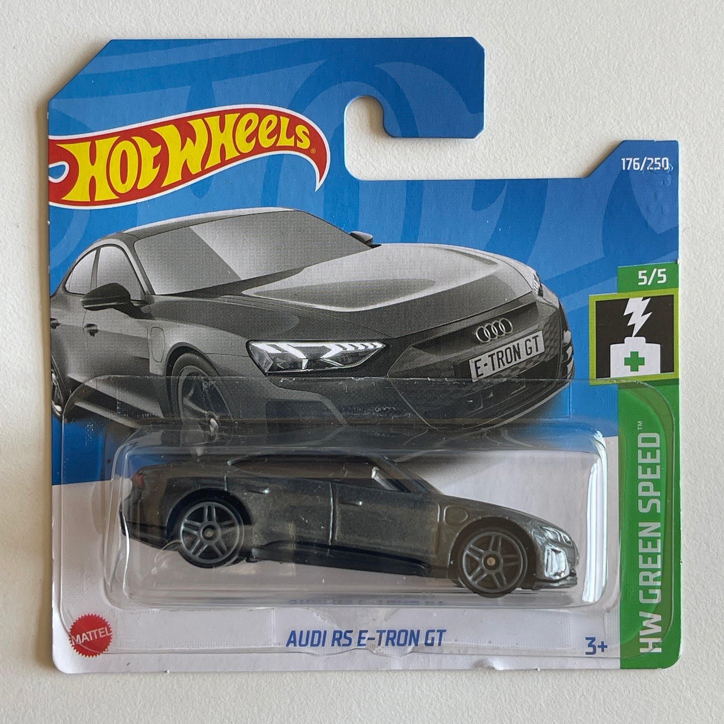 Hot Wheels Audi RS E-Tron GT (Grey) Short Card (Damaged) HW Green Speed 176/250