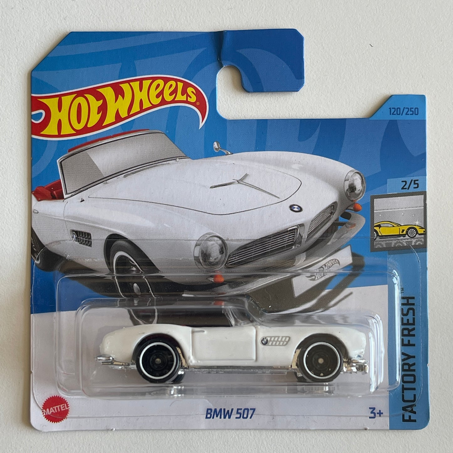 Hot Wheels BMW 507 (White) Short Card (Damaged) Factory Fresh 120/250