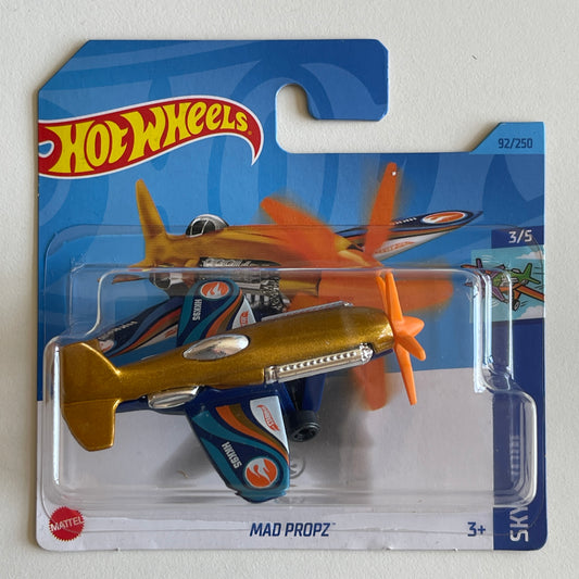 Hot Wheels Mad Propz (Gold) Short Card (Damaged) Sky Show 92/250 Treasure Hunt