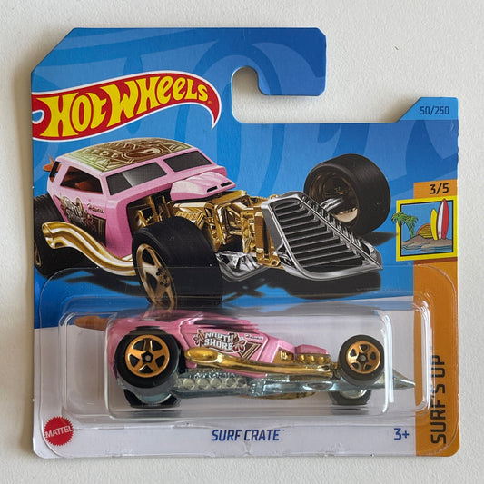 Hot Wheels Surf Crate (Pink) Short Card (Damaged) Surf's Up 50/250 Treasure Hunt