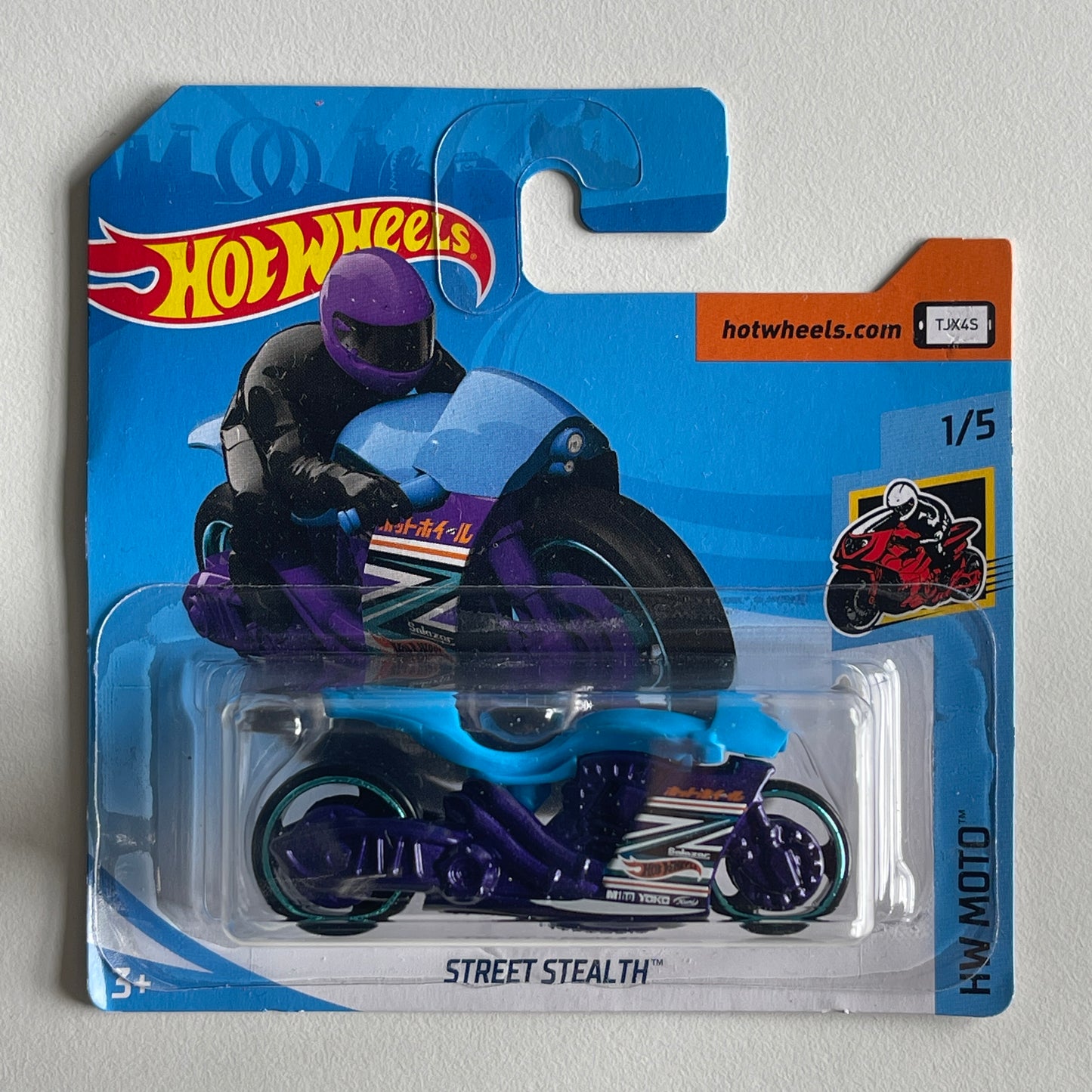 Hot Wheels Street Stealth (Blue) Short Card (Damaged) HW Moto 283/365