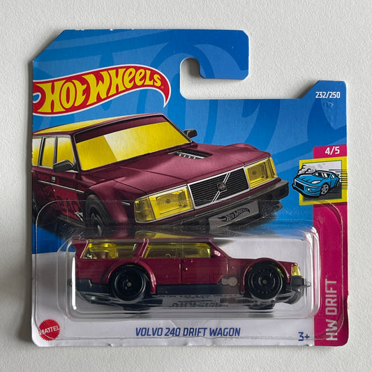 Hot Wheels Volvo 240 Drift Wagon (Brown) Short Card (Damaged) HW Drift 232/250