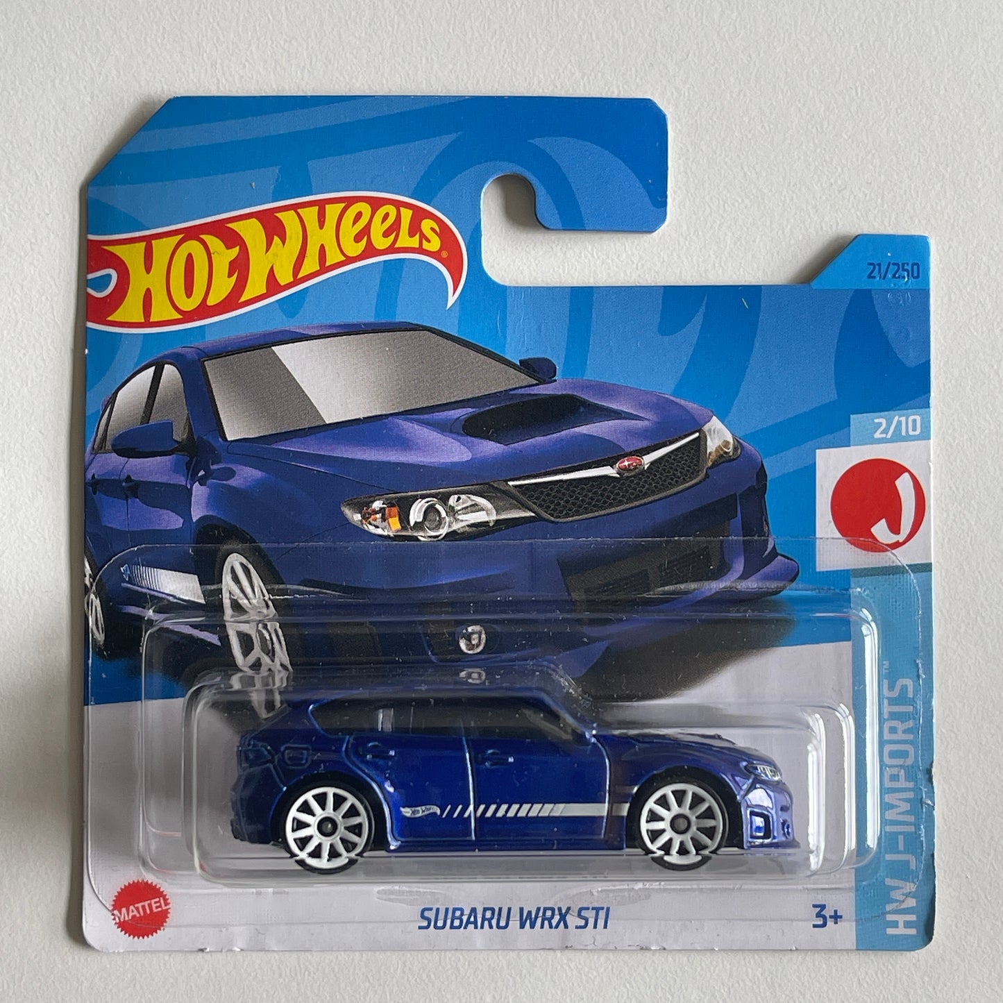 Hot Wheels Subaru WRX STI (Blue) Short Card (Damaged) HW J-Imports 21/250