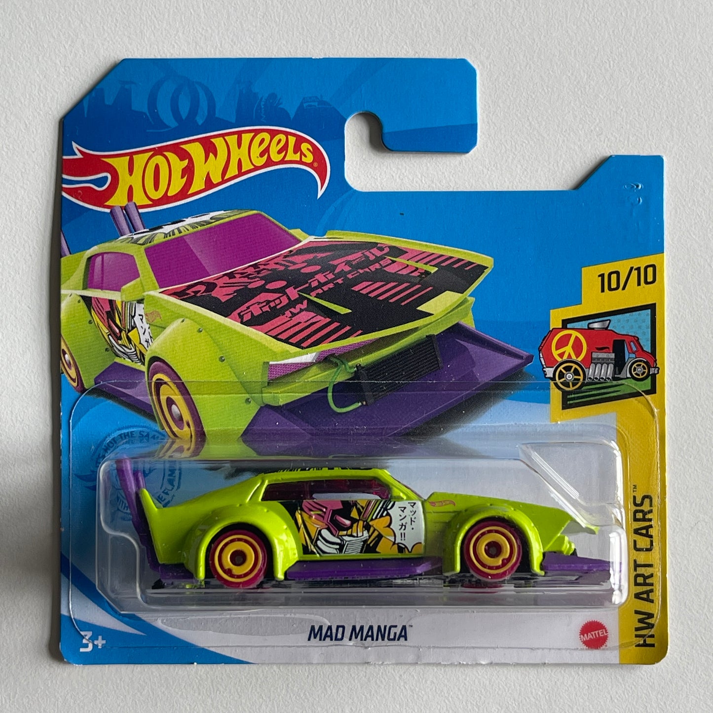 Hot Wheels Mad Manga (Green) Short Card (Damaged) HW Art Cars 159/250