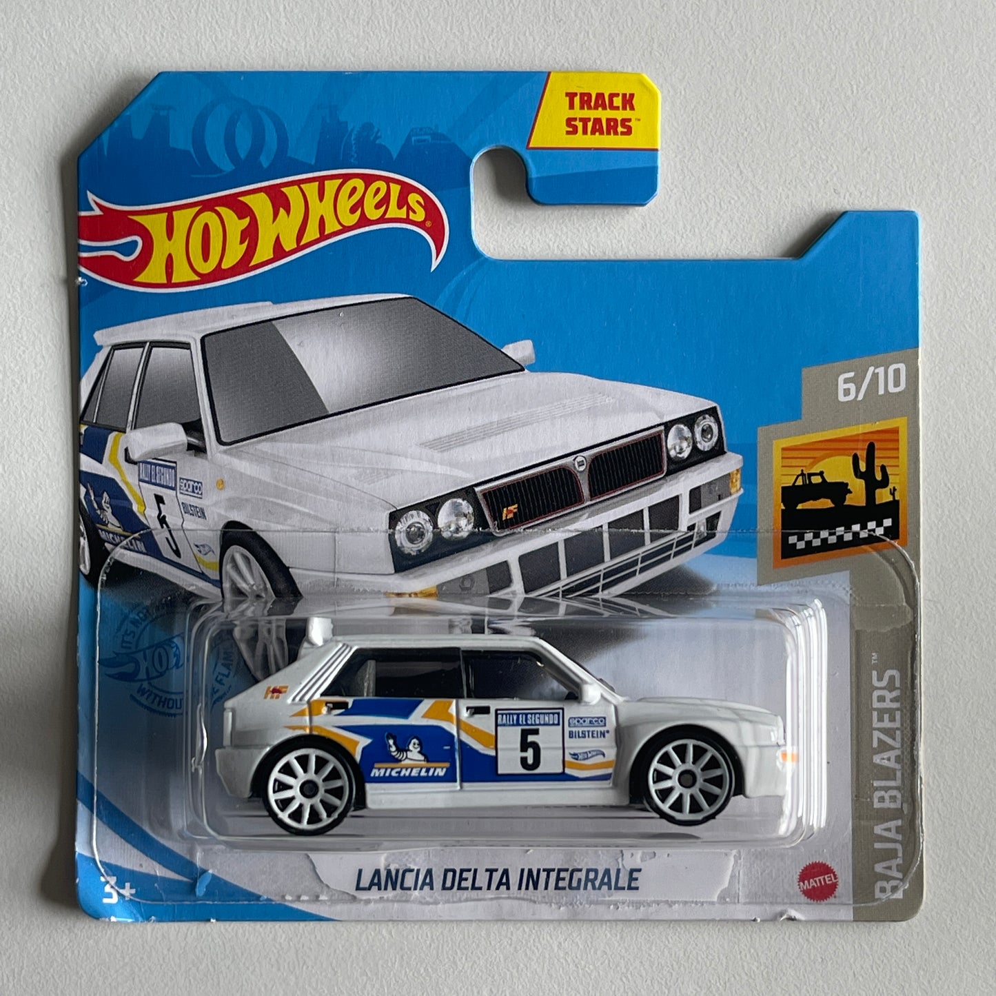 Hot Wheels Lancia Delta Integrale (White) Short Card (Damaged) Baja Blazers 51/250