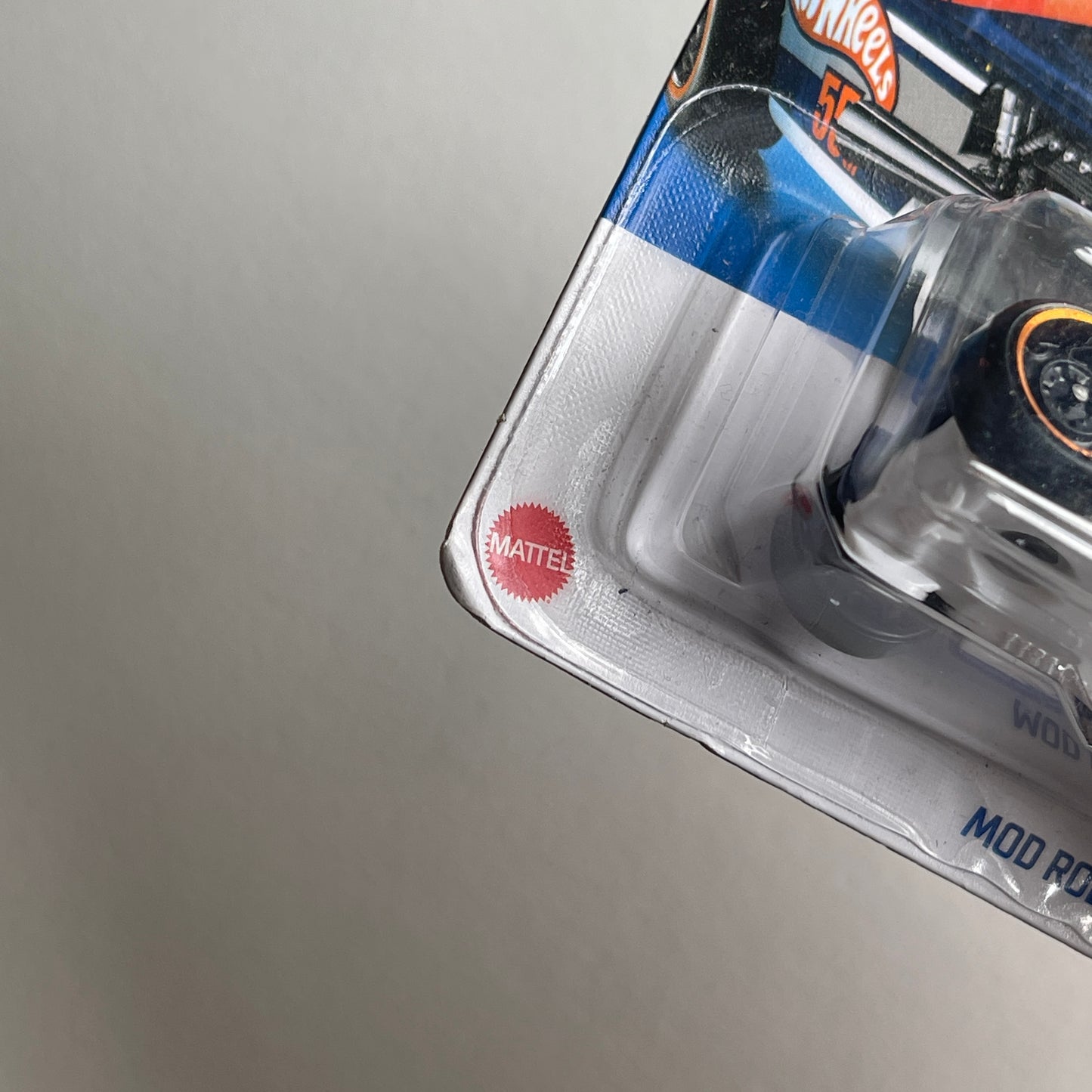 Hot Wheels Mod Rod (Blue) Short Card (Damaged) HW 55 Race Team 111/250 Treasure Hunt