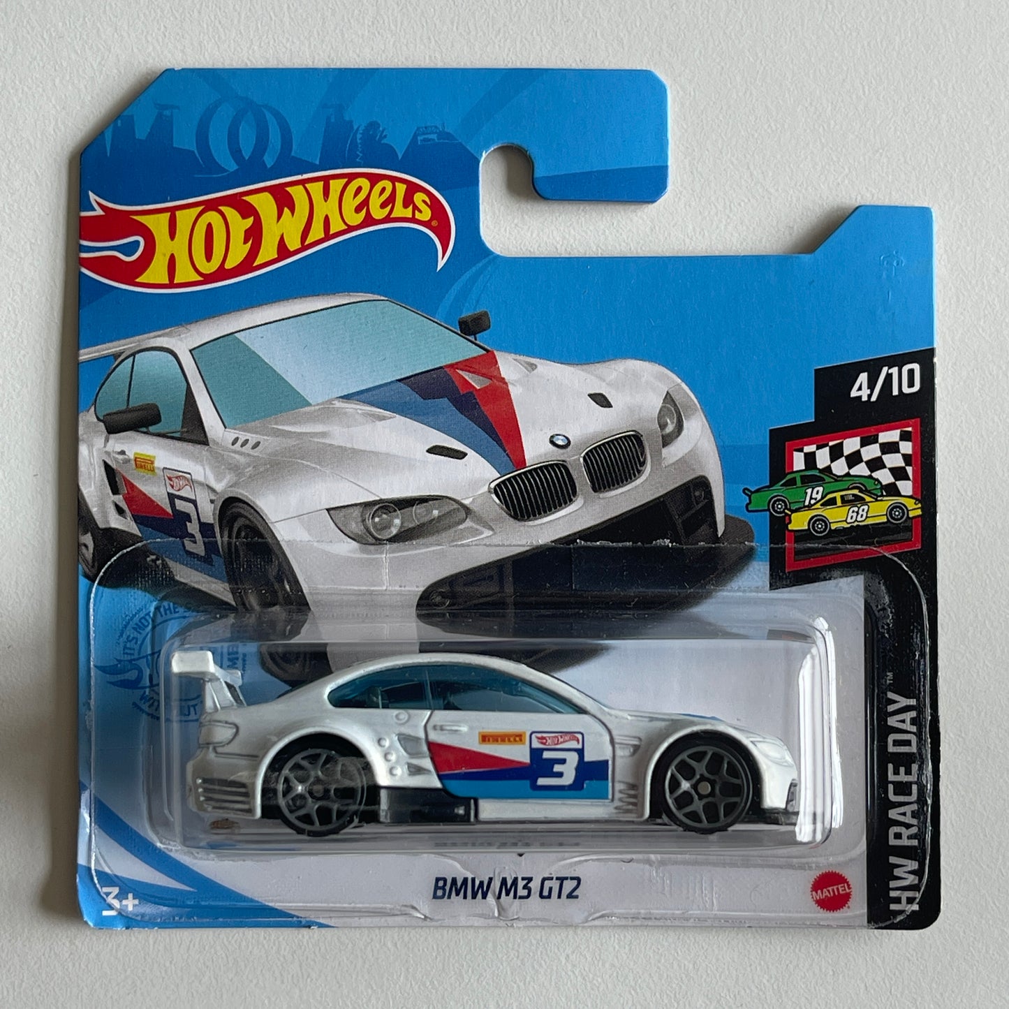 Hot Wheels BMW  M3 GT2 (White) Short Card (Damaged) HW Race Day 57/250