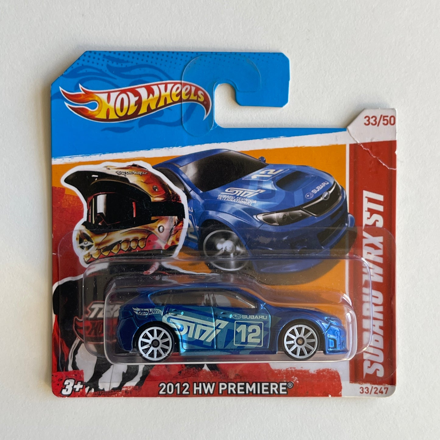 Hot Wheels Subaru WRX STI (Blue) Short Card (Damaged) 2012 HW Premiere 33/247